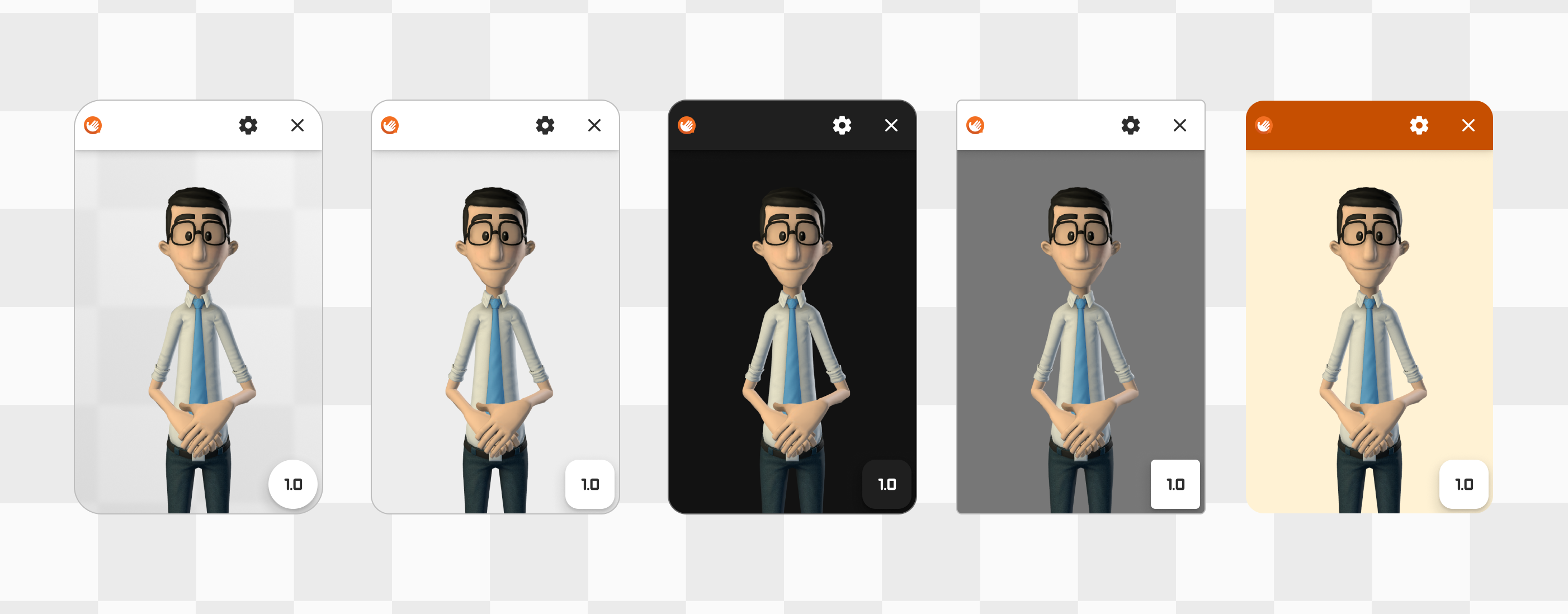 Exemplo de customização da janela