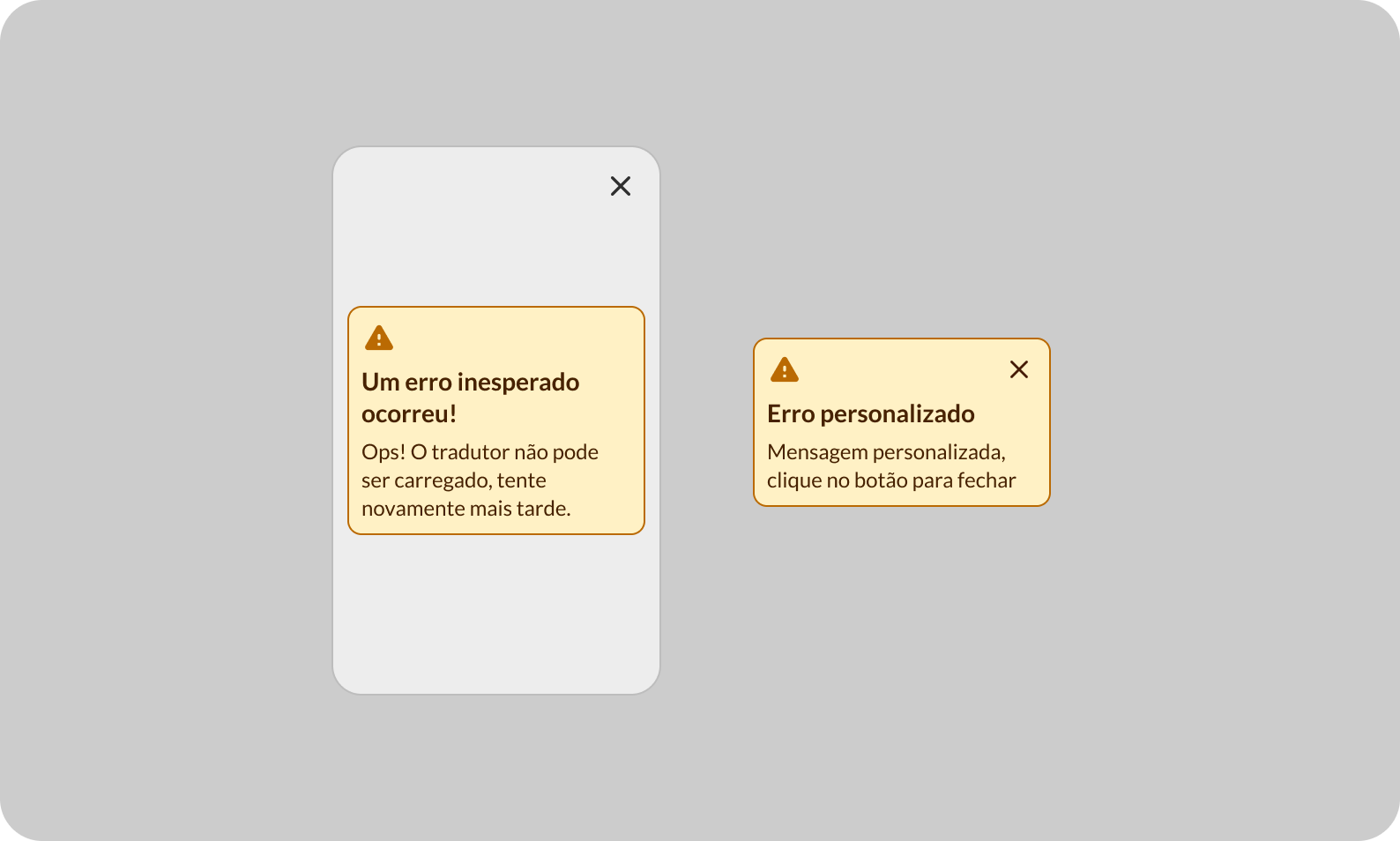 Exemplo de error
